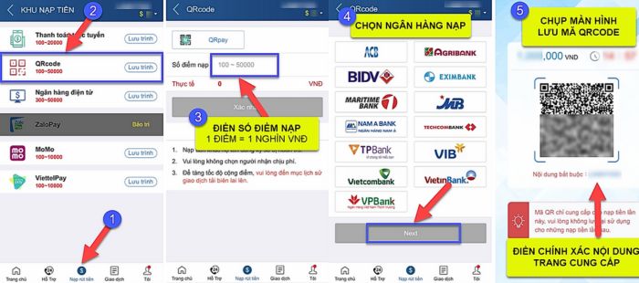 Nạp tiền Kubet bằng mã QR