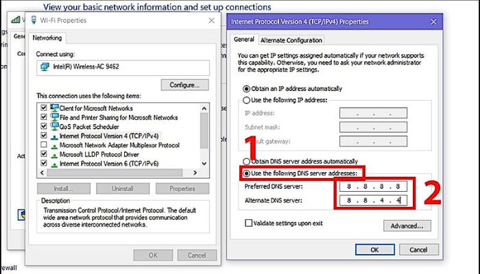 Đổi DNS 1.1.1.1 trên PC